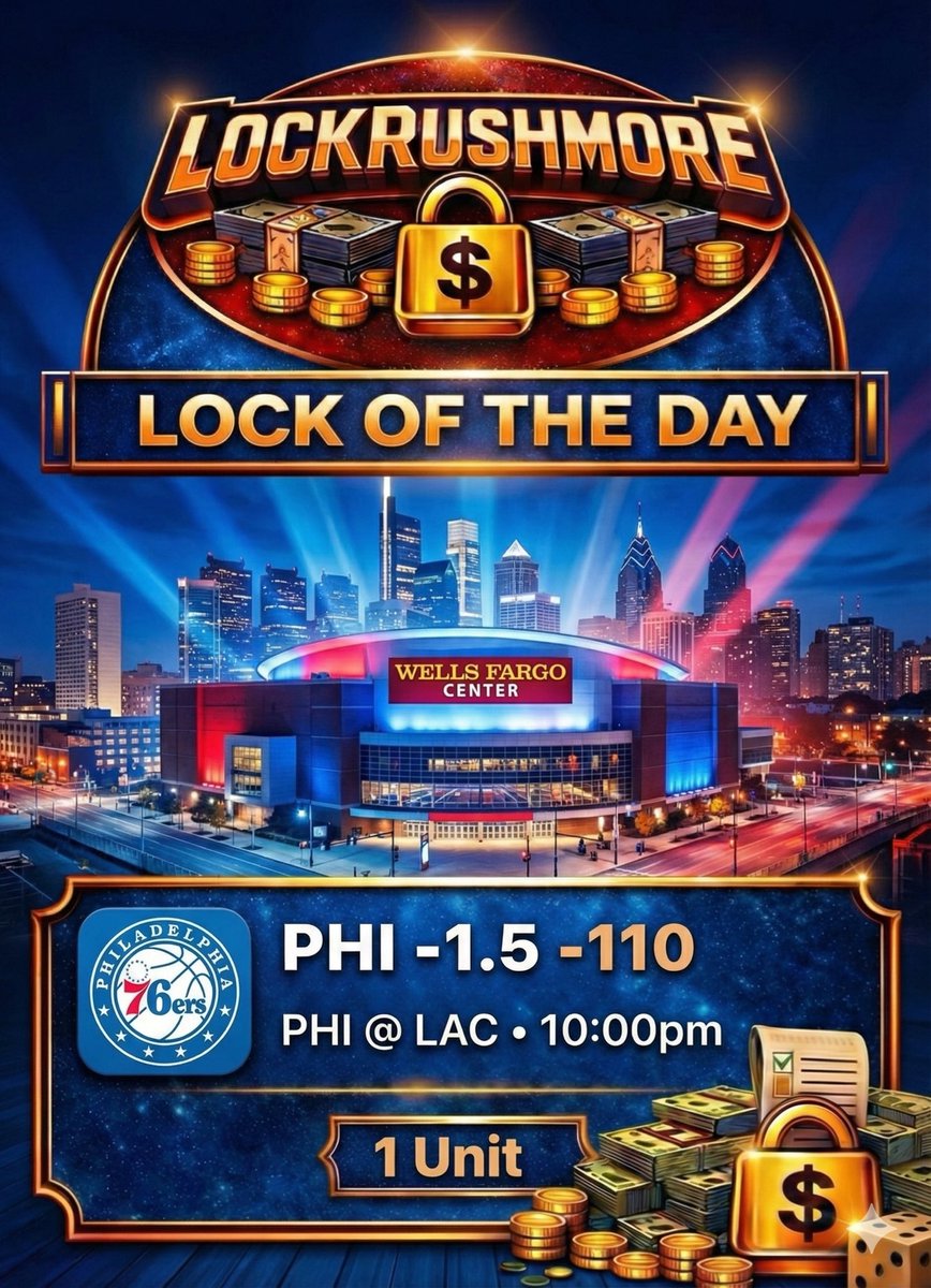 LockRushmore's tweet image. With Embiid being recently ruled active, and Harden ruled out this line has flipped completely to the 76ers. Embiid and Maxey should be able to do their thing on offense and the clippers won’t be able to keep up without Harden. 🔥🔥💯

The Sixers close it out late game and take…