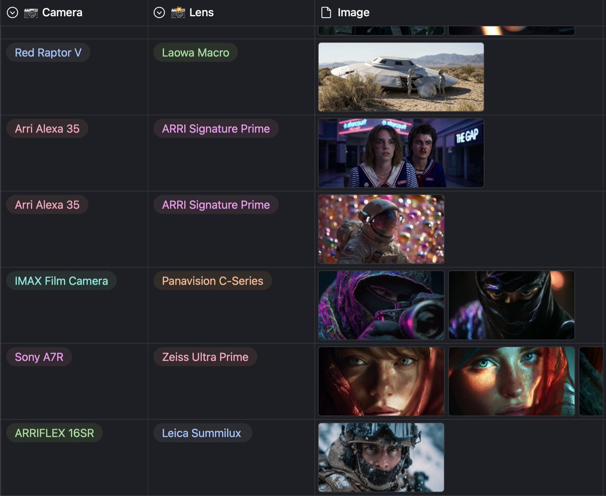 For insanely realistic AI images, use these high-end camera, lens combinations at the start of your prompts