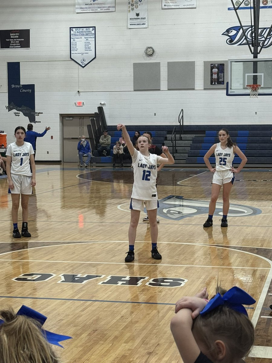 Varsity Lady Jays fall at home on Senior Night to Eastern Brown. Way to battle ladies. Thank you to our Seniors, Brooklyn Manning, Raquel Hackney, and Callie Fultz.