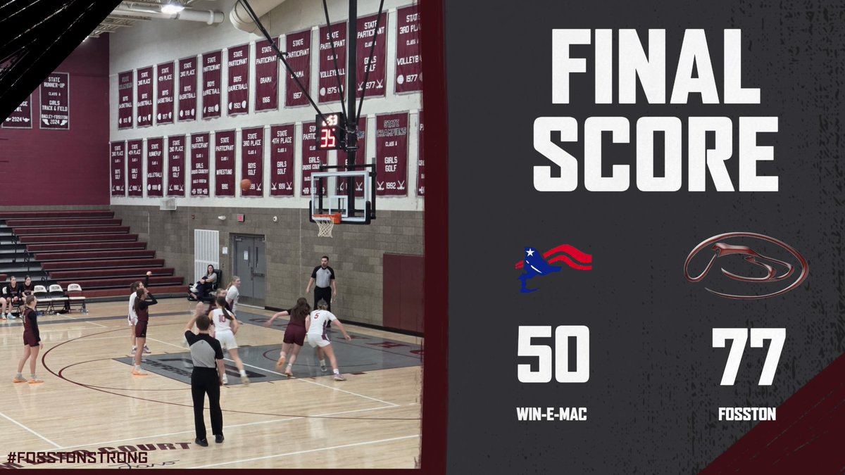 The Greyhound girls basketball team improved to 10-8 after a 77-50 win over the Win-E-Mac Patriots tonight.   The #Greyhounds will head to Climax on Thursday for a game against the Climax-Fisher Knights 🏀 #FosstonStrong