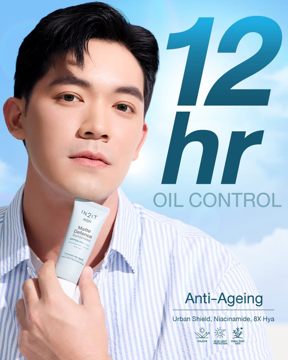 thatspppfc's tweet photo. กันแดดผิวแมตต์คุมมันนาน 12 ชั่วโมง!!
IN2IT MEN Matte Defence Sunscreen SPF50+ PA++++ กันแดดที่ผู้ชายควรมี!!

พิกัด 🛒 https://t.co/P4nx0xjtEF

#IN2ITThailand #IN2ITMEN 
#IN2ITMenSeries 
#ป๊อบศิร์รัฐ #thatsppp https://t.co/UcQscZb8nj