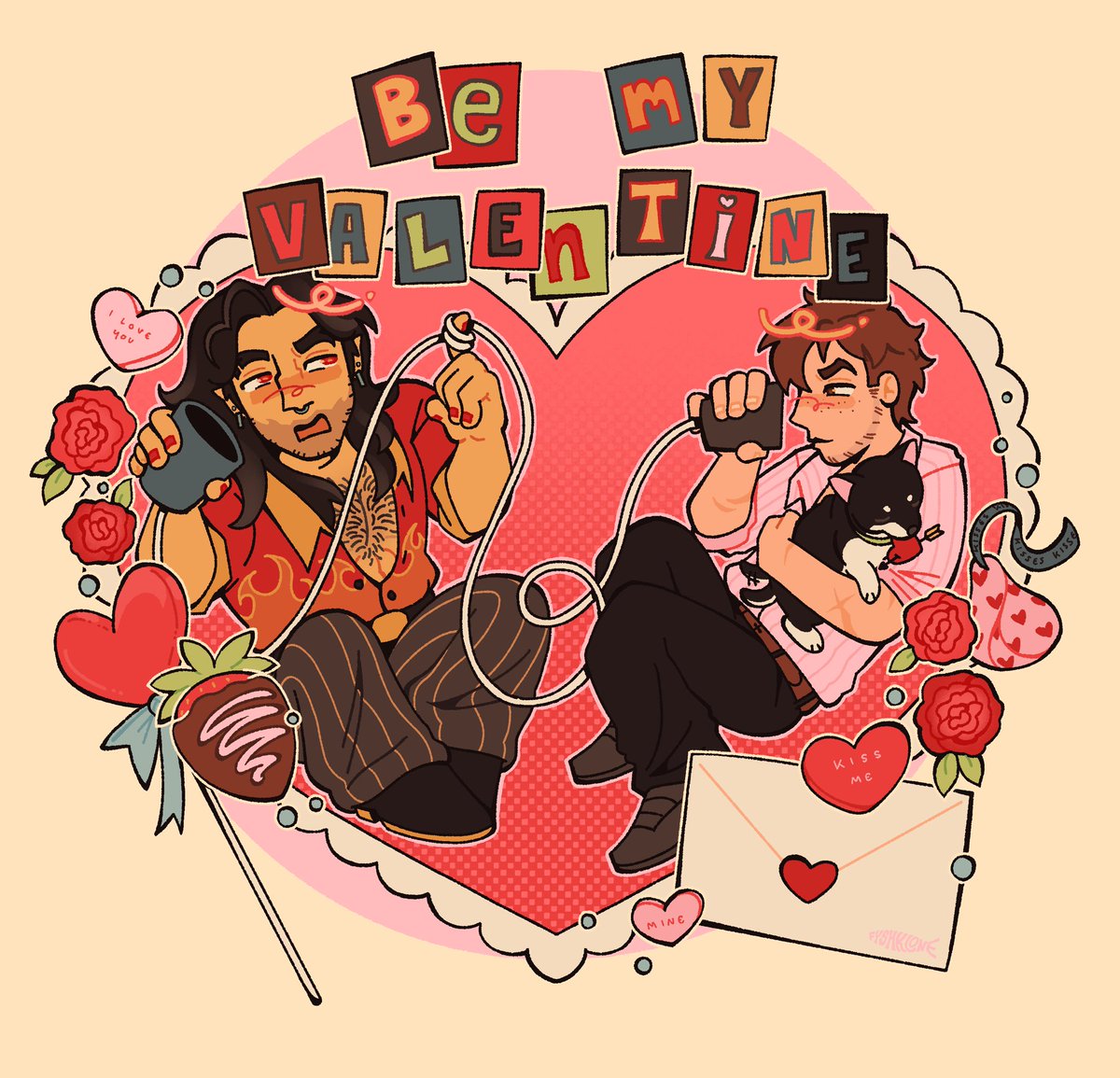 HAPPY EARLY VALENTINES DAY, OH MY GOD I LOVE FLAMBERT SO MUCH #flambae #robertrobertson #dispatch #flambert