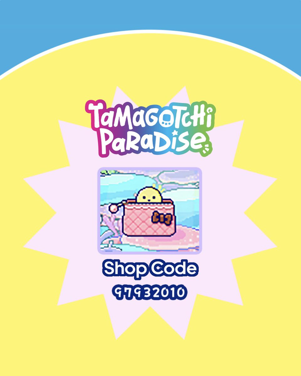 Tamagotchi Paradise Shop Code for Pouch revealed on the 8X4 Gift