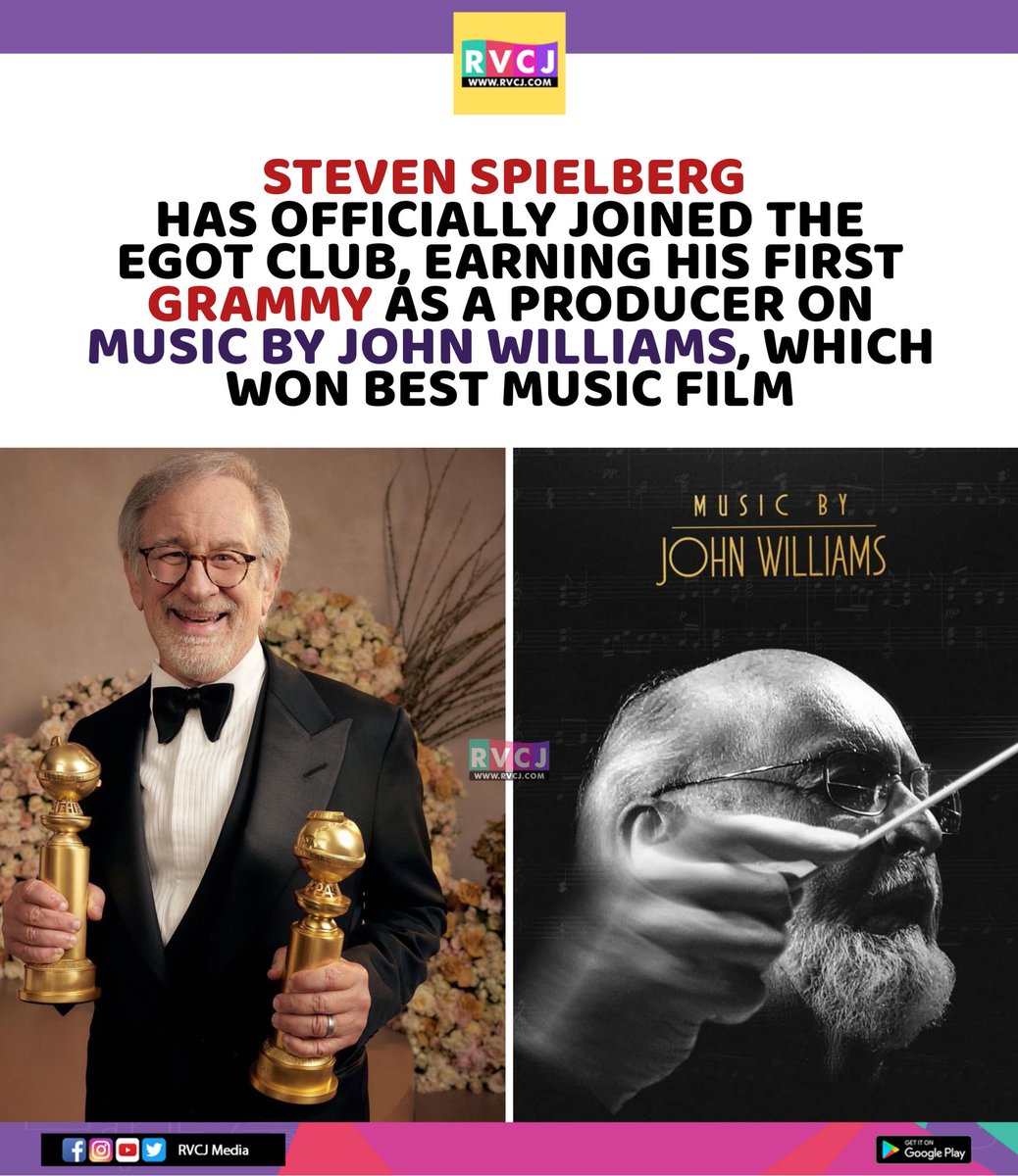 rvcjmovies's tweet image. Steven Spielberg 🐐 

#stevenspielberg #johnwilliams #musicbyjohnwilliams #grammy #grammyawards