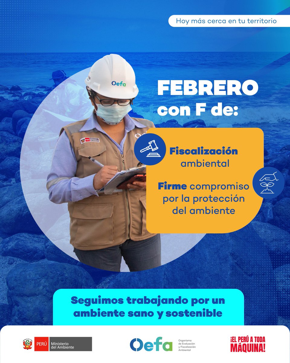 OEFAperu's tweet image. 🌱Cada día reforzamos la fiscalización para prevenir impactos y proteger el ambiente.
Un trabajo constante que se realiza en todo el país.
#OEFA #FiscalizaciónAmbiental #CompromisoAmbiental