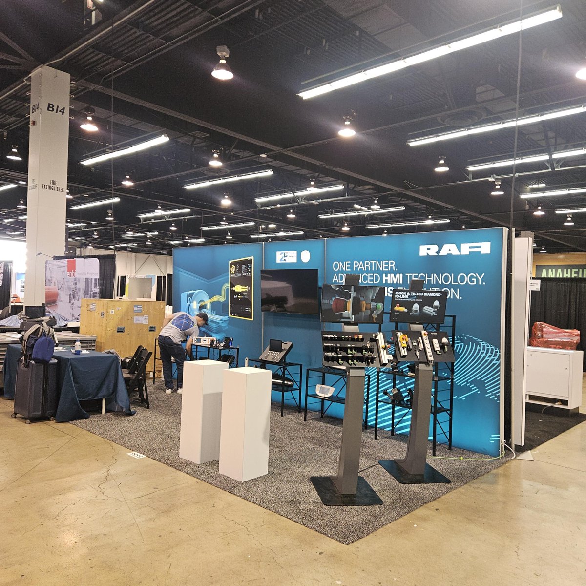 XymoxTech's tweet photo. Our team is getting everything set up and putting the finishing touches on our booth! 
MD&amp;M kicks off tomorrow, see you there?
We're at booth 3955, stop by and say "hi"! https://t.co/6SohU9kaCD
