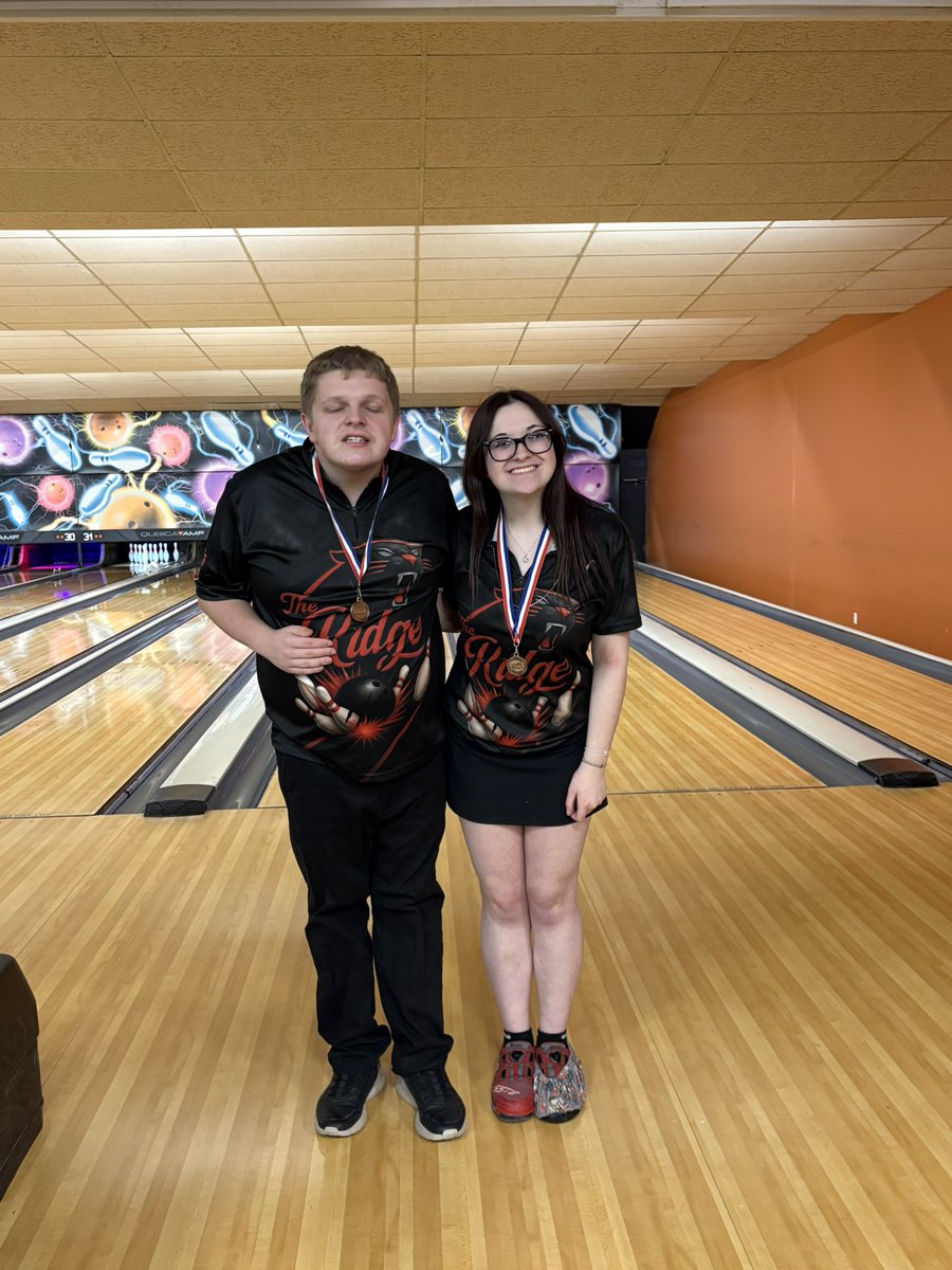 PRPHSBowling's tweet photo. Nick Woodard and Jordynn Sprague are semifinalists in Region 3 Unified Bowling this afternoon at Dixie Bowl https://t.co/Y2qR5POk8t