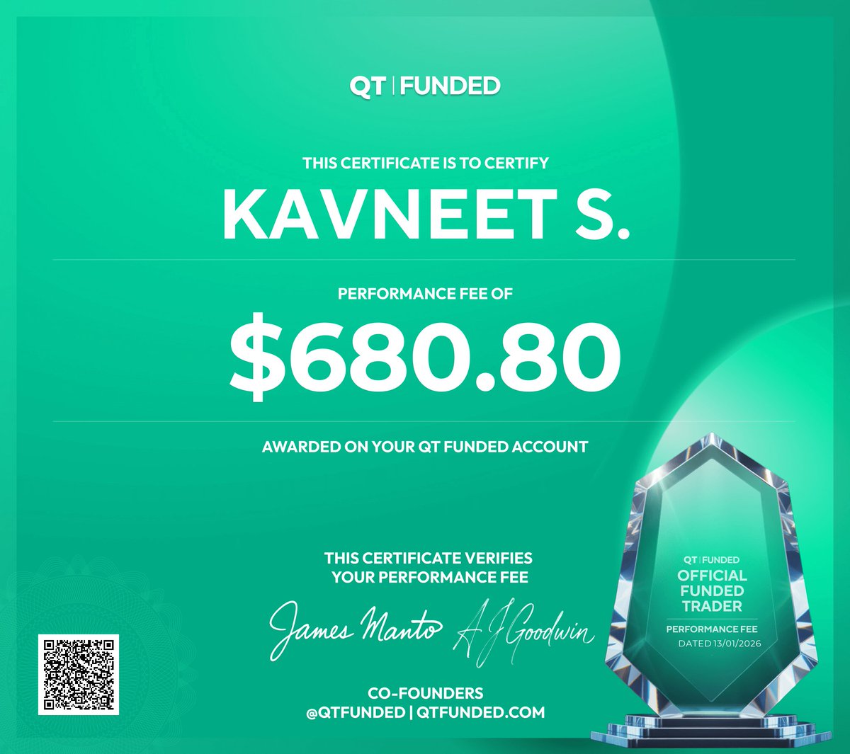 kavii__4's tweet photo. Grateful to @QtFunded @AlexQuantTekel for the payouts processed in January 🙏

Would have been even happier if one payout on my instant account wasn’t rejected due to the WEF meeting news rule.

Still thankful for the opportunities more to come 🚀 #payout #quanttekel #trader https://t.co/Hwn83vxeZu