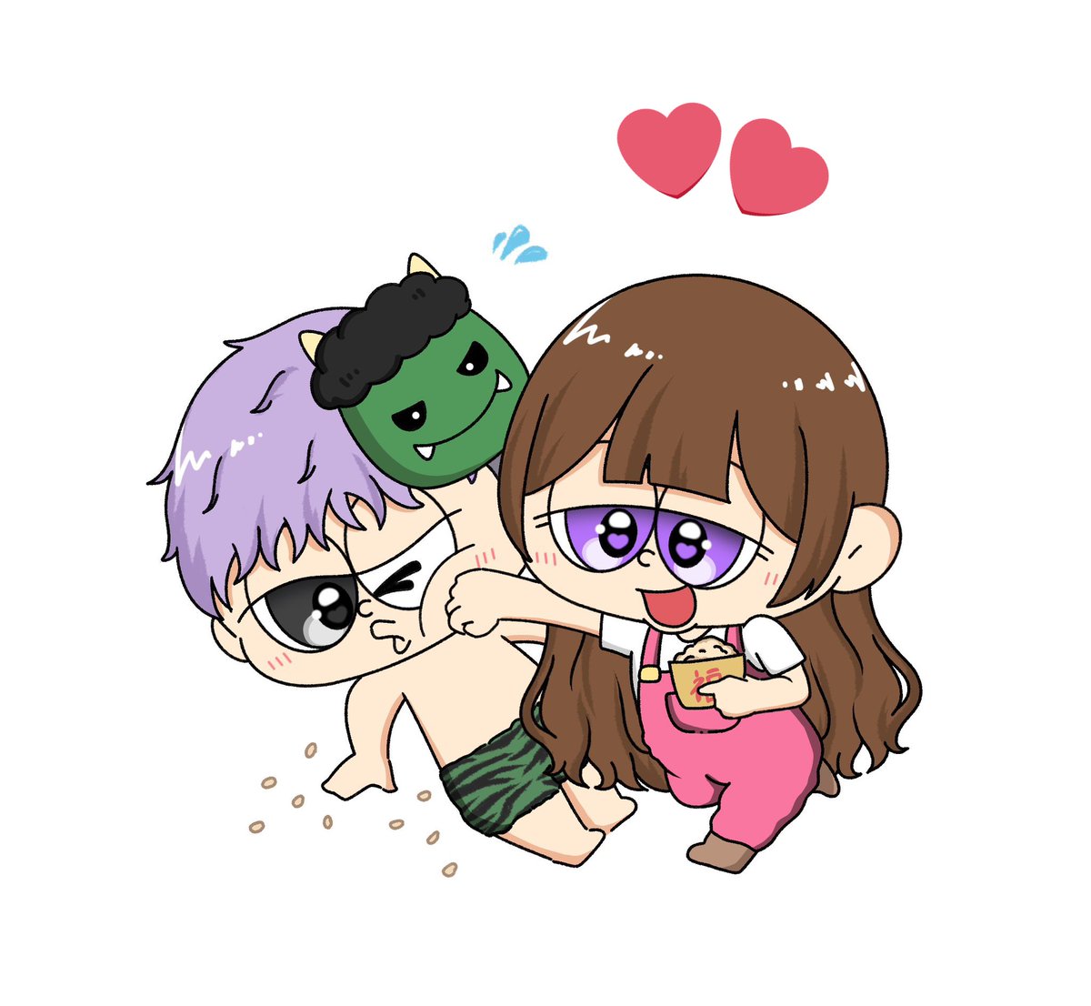 
⠀ ⠀鬼は外 福は内 👹🫘ꔛ⸃⸃

⠀ ⠀可愛すぎるうう！！！💚💛𓈒𓏸

⠀ ⠀@ _H1yo3 
⠀ ⠀#ひよのお絵描きうふふ
