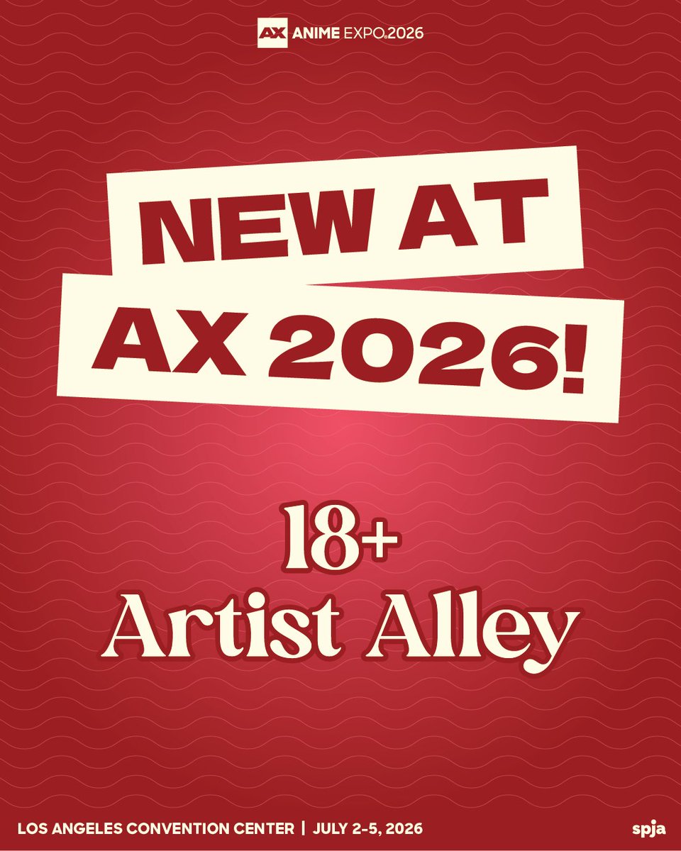 NEW at #AX2026! 🔞🎉
Introducing 18+ Artist Alley zone — a brand-new, adults-only creative space showcasing the spiciest artwork and boldest creators. 🌶️✨

🔥 Are you an 18+ artist? Applications are NOW OPEN!
👉 Apply here: showclix.com/application/AX…
(Applications will close on
