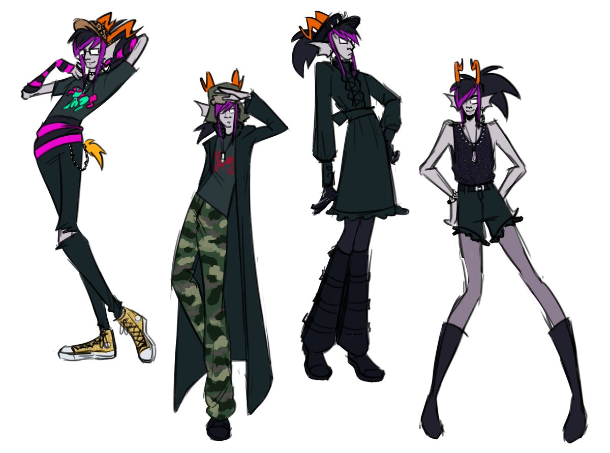 I like drawing them in my clothes, they're like a cooler barbie doll to me
#Homestuck