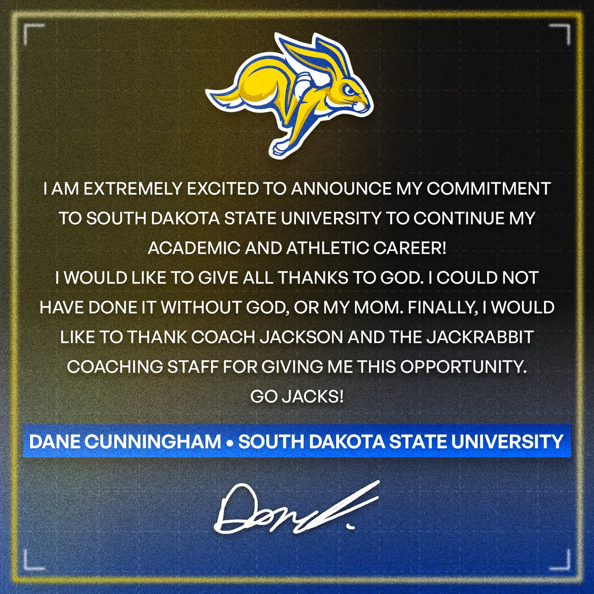 danec173's tweet photo. Very blessed to commit to South Dakota State University! I cant wait to play for some of the best coaches in the country! #GoJacks 🐇🟦🟨 
@Habs_51 @CoachLoganMcc @CoachDtjackson https://t.co/s282YIHRUL