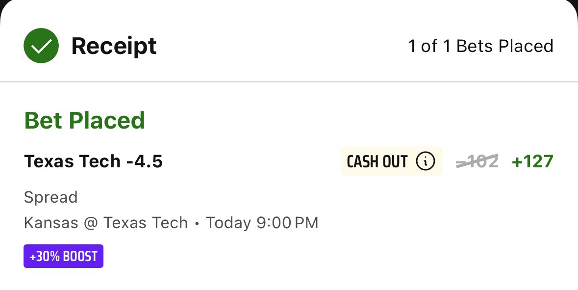 BlueBloodBets's tweet photo. I wouldn’t be surprised AT ALL if #Kansas wins this game outright, as they have been playing some of their best ball

HOWEVER…Lubbock is one of the hardest places to play, and I just can’t trust Darryn Peterson’s ability to play a full game, especially on only one day of rest https://t.co/kM6sCIGpGM