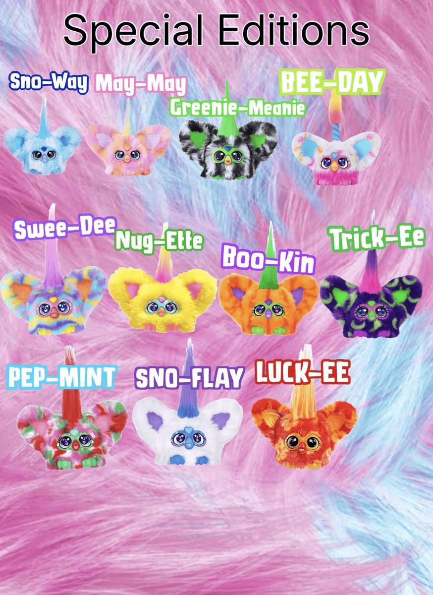 Reply to this post and I will assign you a furby furblet # ay-wah