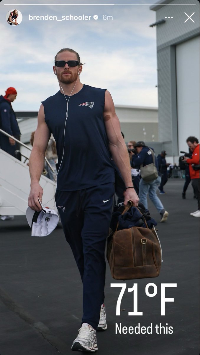 MJRodnick's tweet image. This weather is likely very welcomed after the three game stretch to get to #SuperBowlLX.

Time to get back on track.  😤 😤 

IG: @SchoolerBrenden