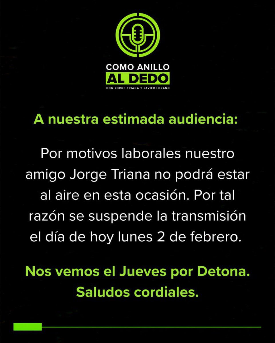 JLozanoA's tweet photo. ⚠️ #ULTIMAHORA 

@AnilloAlDedoPod https://t.co/JD5d9EKvoB