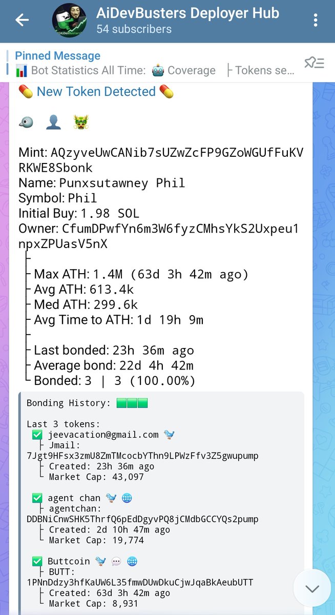 aidevbusterss's tweet photo. We don’t post alerts here.

Telegram is for:
• dev filters
• early warnings
• structured data

$Phil 
AQzyveUwCANib7sUZwZcFP9GZoWGUfFuKVRKWE8Sbonk

Join us
https://t.co/3ZpRyp2sLV

X is for:
• education
• transparency
• post-mortems https://t.co/btRtcbHCi8