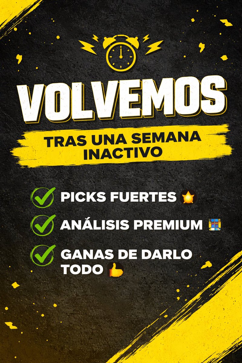 Ya estamos de vuelta.
Ha sido una semana de parar, ordenar ideas y volver con la cabeza limpia.

Mañana tenis y Copa del Rey, con picks bien trabajados y stakes claros.
Nada de prisas, nada de humo.

Vamos poco a poco, pero en serio. 💪