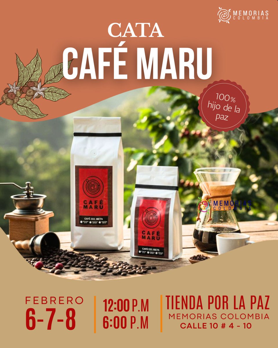Iniciamos con toda la vibra este mes, los invitamos a  este gran evento en La Casa Memorias Colombia, los esperamos a que nos visiteny hagan parte de esta hermosa experiencia, hablaremos sobre nuestra historia a traves de una taza de café 🌱☕️🕊.