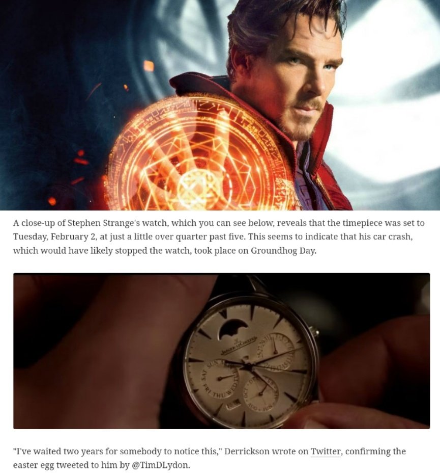 sapw's tweet image. Happy #GroundhogDay #BenedictCumerbatch #DoctorStrange Easter Egg