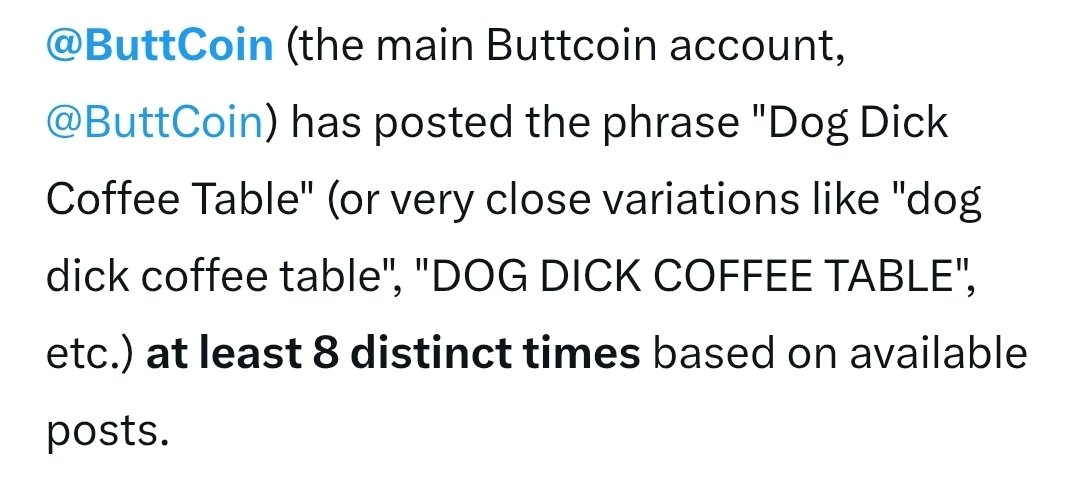 Cloud_Rxnner's tweet photo. So $Buttcoin is sitting at ATHs and you're telling me you're too afraid to bid the only beta directly tied to the coin, hardshilled by the official Buttcoin account on MULTIPLE occasions dating back over a decade? NGMI

Do your DD and study the lore, its all on the timeline. https://t.co/O4PlwJJL0t