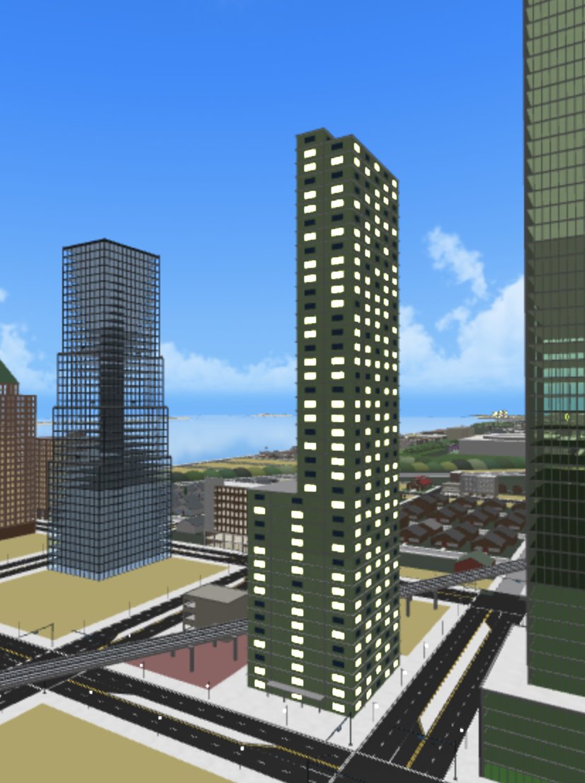 morseville's tweet photo. I forgot to say that downtown Sander City gained THREE new buildings last week in a recent update. #Roblox #RobloxDevs https://t.co/GNNFznEZxL