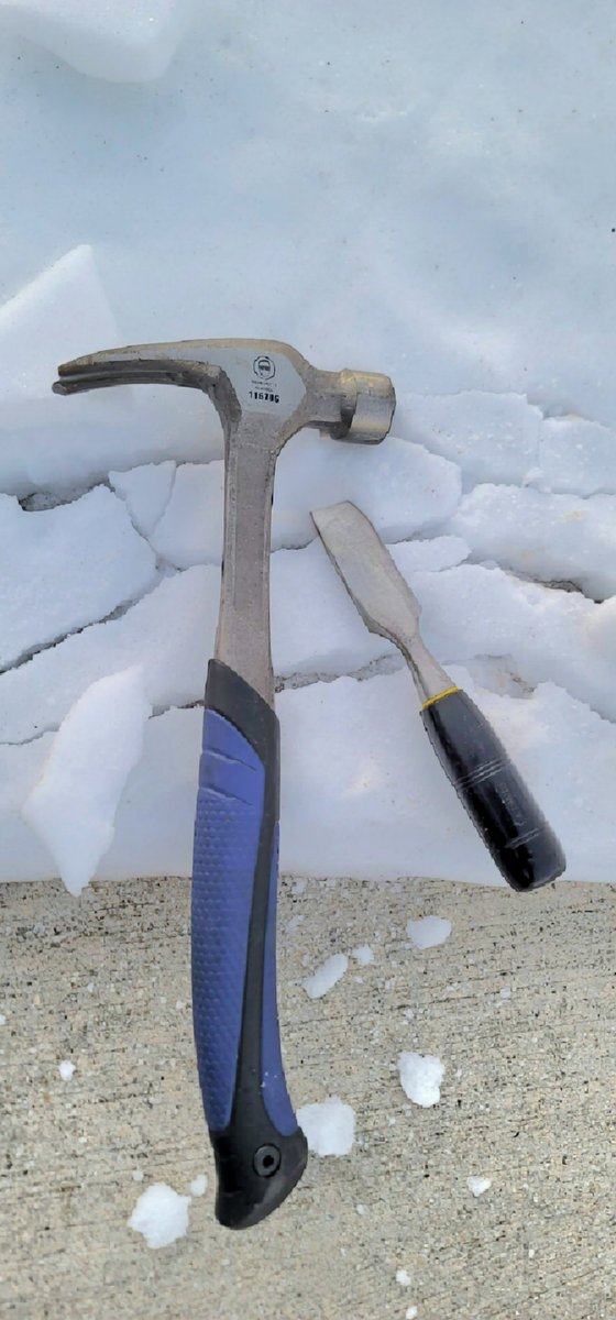 RightMindedOnly's tweet image. 👇🏻 Our snow ❄️ turned into ice-bricks 🧱🧊 🤣. 

Had to use a hammer and chisel around our property where I did not pretreat with ice melt. 

The temps. have been below freezing for over a week. 

Hope your young ones are loving the snow! Mine did!