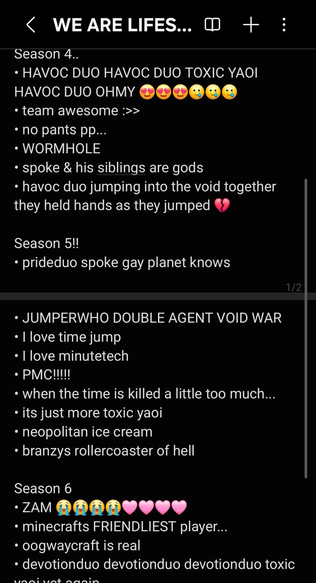 Took notes of lifesteal seasons bc i keep skipping around povs

Im starting to notice a pattern...