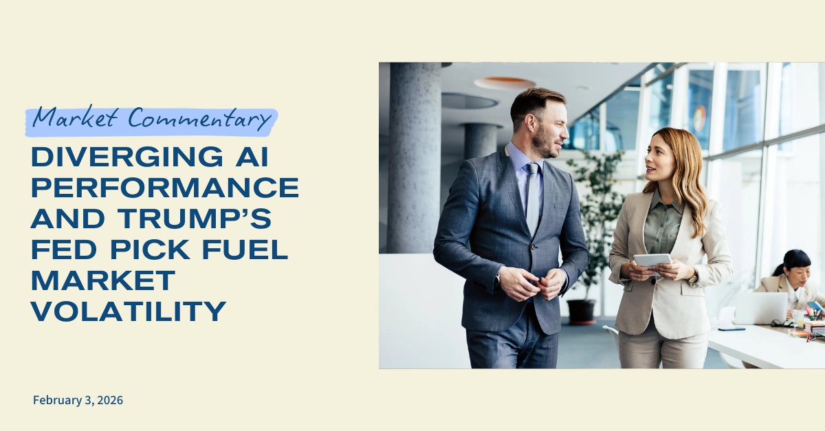 RubyWesley's tweet image. A perfect storm of high-stakes events including volatile tech earnings and Kevin Warsh’s nomination as the next Federal Reserve Chair fueled large, divergent stock and price movements across asset classes. Here’s what investors need to know. spr.ly/6010hGxlQ