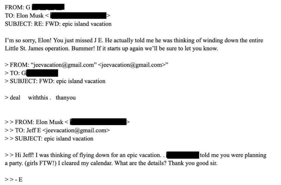 maleklogic's tweet photo. @elonmusk is a creepy, disgusting, pedophile. Proof is now public knowledge. Look at him begging Epstein to get to the island. Fucking disgusting 🤢 https://t.co/hw71wYJux6