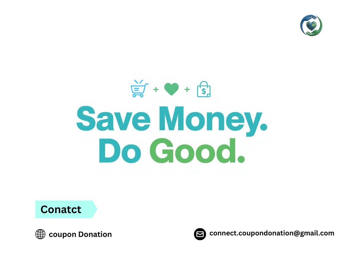 CouponDonation's tweet photo. Most people think saving money and helping others are two different things.
But what if every online purchase could do both?
Coupon Donation helps you save money and support meaningful causes—without paying extra.

#SaveMoneySmart #OnlineShoppingDeals #DigitalCoupons https://t.co/dkW6LSNicJ