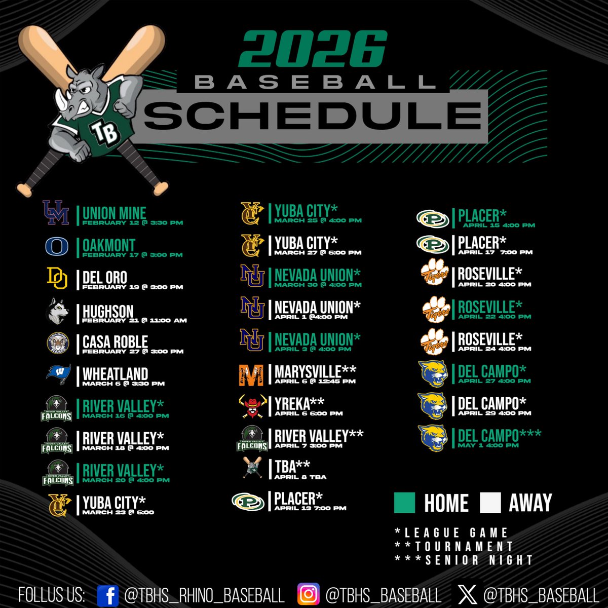 TBHS Rhinos Baseball tweet media