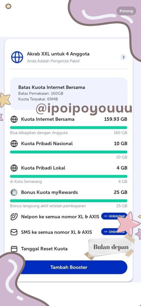 ๐บ๐๐๐๐๐ ๐๐ ๐๐๐๐๐๐ฆ|Jual kuota akrab XL tweet media