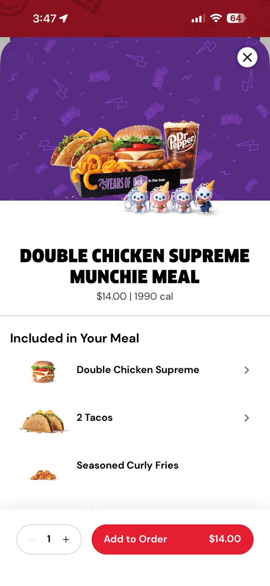 lordchizethe1st's tweet photo. No more Jack in the box jibbi charms, yet the app still advertises them. What a rip off, @JackBox 😡🤡📦 #falseadvertisement https://t.co/iScD1gdIN4