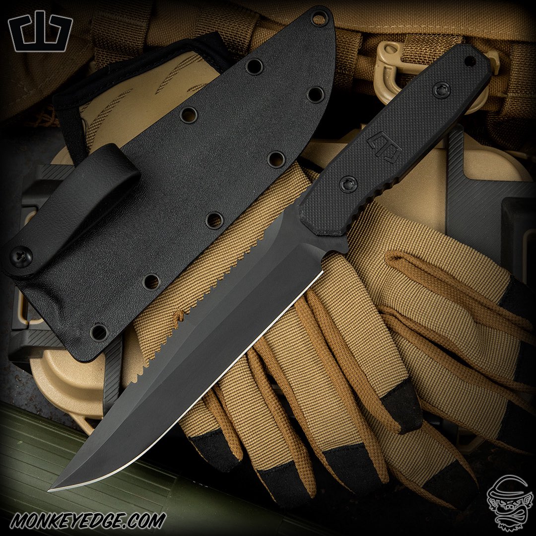 MonkeyEdge's tweet photo. The Rogue 1 from Blackside Customs nods to the Randall Model 1 with Blackside flair. A saw spine adds utility, and the slim peel ply G10 handle stays secure. Available now at https://t.co/zSaEgsmDch
#blacksidecustoms #fixedblade #edc #rogue1 #monkeyedge https://t.co/kTKBuVVa8j