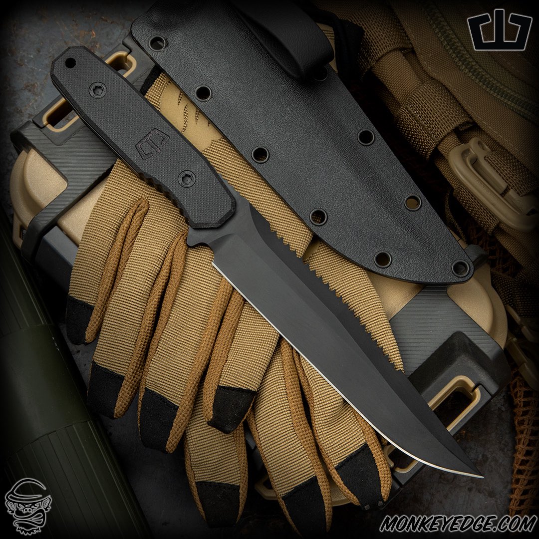 MonkeyEdge's tweet photo. The Rogue 1 from Blackside Customs nods to the Randall Model 1 with Blackside flair. A saw spine adds utility, and the slim peel ply G10 handle stays secure. Available now at https://t.co/zSaEgsmDch
#blacksidecustoms #fixedblade #edc #rogue1 #monkeyedge https://t.co/kTKBuVVa8j