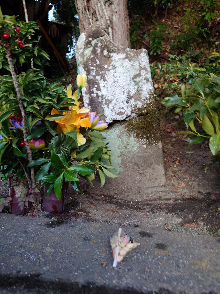今日は節分なので柊を撮影した
入口のお地蔵さんに豆が供えてあった
ご近所ご婦人がお供えしたらしい
我が家も豆まきしなくちゃ👹