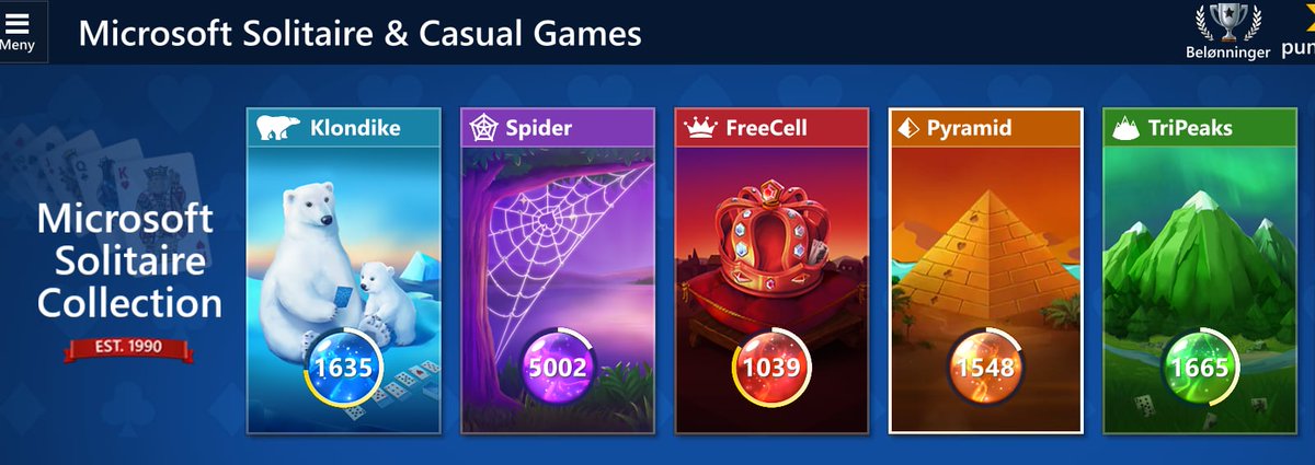 apathyfordinner's tweet photo. @Microsoft my mom has played your solitaire app for years, she's obsessed. She recently hit 2000 perfect tournaments, and spider level 5000. https://t.co/20jCIVbukJ