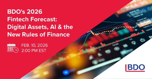 Tech2Biz's tweet photo. Join @BDO_USA’s webcast 2026 Fintech Forecast: Digital Assets, AI, and the New Rules of Finance to explore the regulatory shifts, tech developments &amp; market trends shaping fintech’s next phase. Save your seat to learn about AI’s impact on digital finance: https://t.co/1NwgQJjIpX https://t.co/ZZ50WbaU5t