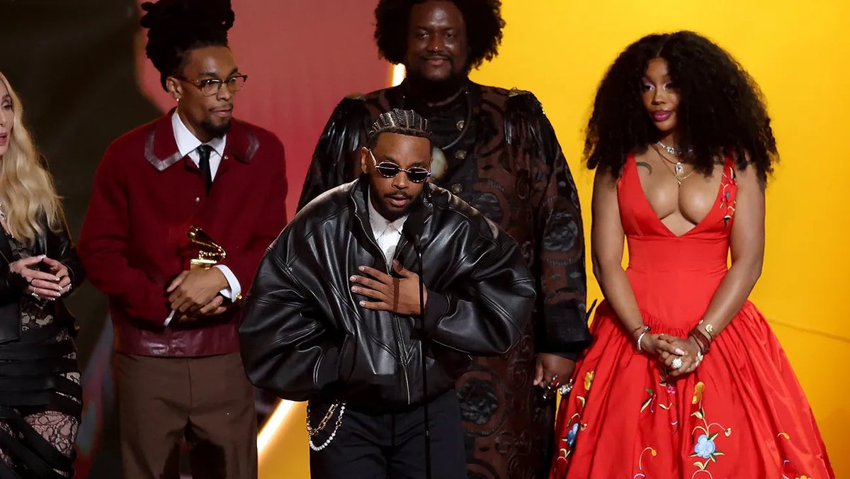 Salute to producer Sounwave who now has 9 Grammys:

Best Rap Song - Alright (2016) 🏆
Best Rap Album - DAMN (2018) 🏆
Best Rap Album - Mr. Morale (2023) 🏆
Song of the Year - Not Like Us (2025) 🏆
Record of the Year - Not Like Us (2025)🏆
Best Rap Song - Not Like Us (2025) 🏆