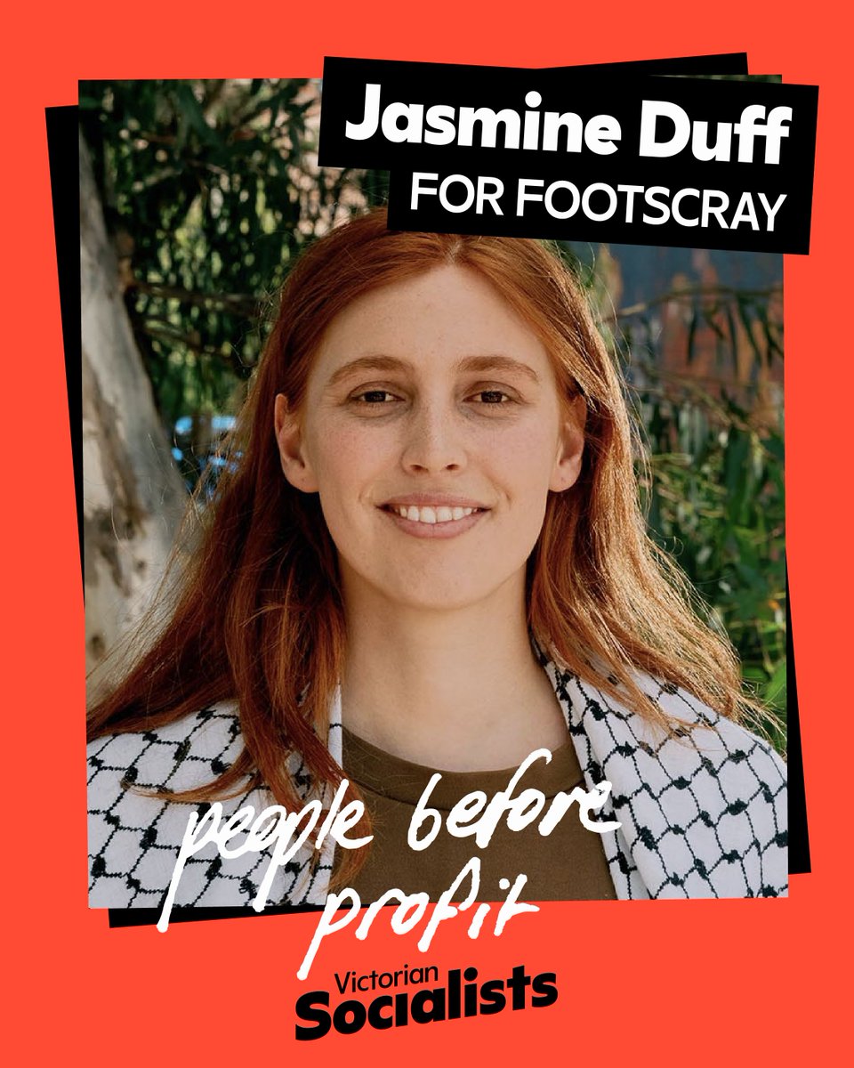 vic_socialists's tweet photo. The Victorian state election will be held on Saturday 28th November. Victorian Socialists are running candidates across the state. Today, we're proud to introduce our candidate for Footscray, Jasmine Duff. https://t.co/sdYLZgu6cr