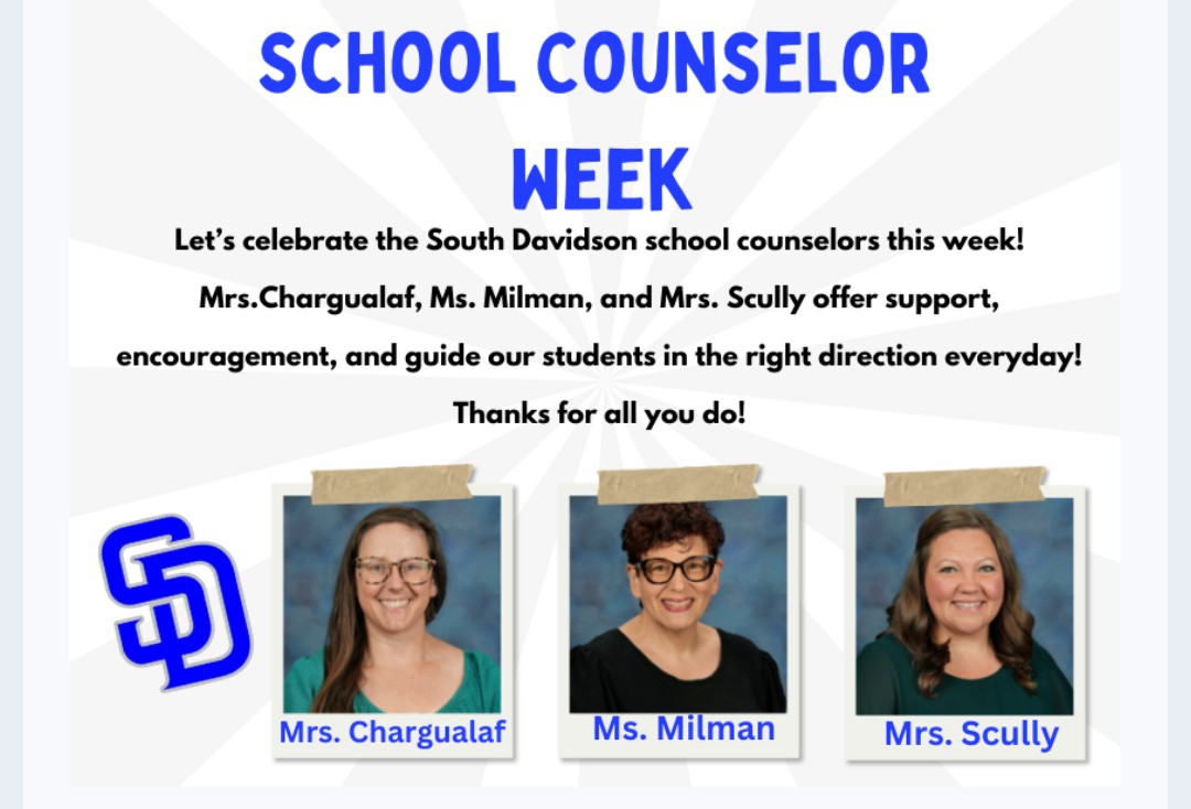 ctadams_3's tweet photo. Thankful for our School Counselors!
#D2SA #LetsGoToWork https://t.co/8FdESyDZAP