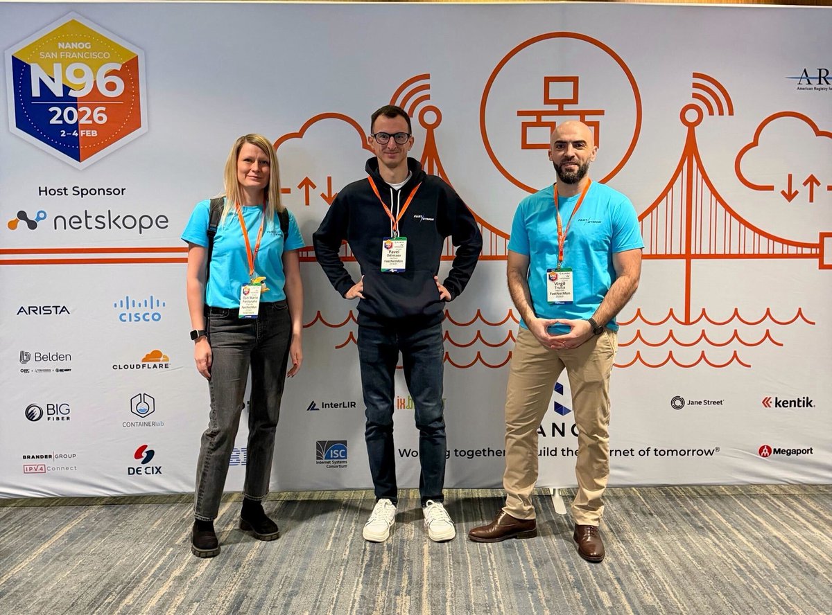 Day 1 at #NANOG96 is almost over.
Crowded, energetic, and full of great conversations to completely forget about a 10-hour jet lag. Looking forward to the next days.
#NetworkEngineering #NetworkOperators #NetworkSecurity #InternetInfrastructure #DDoS