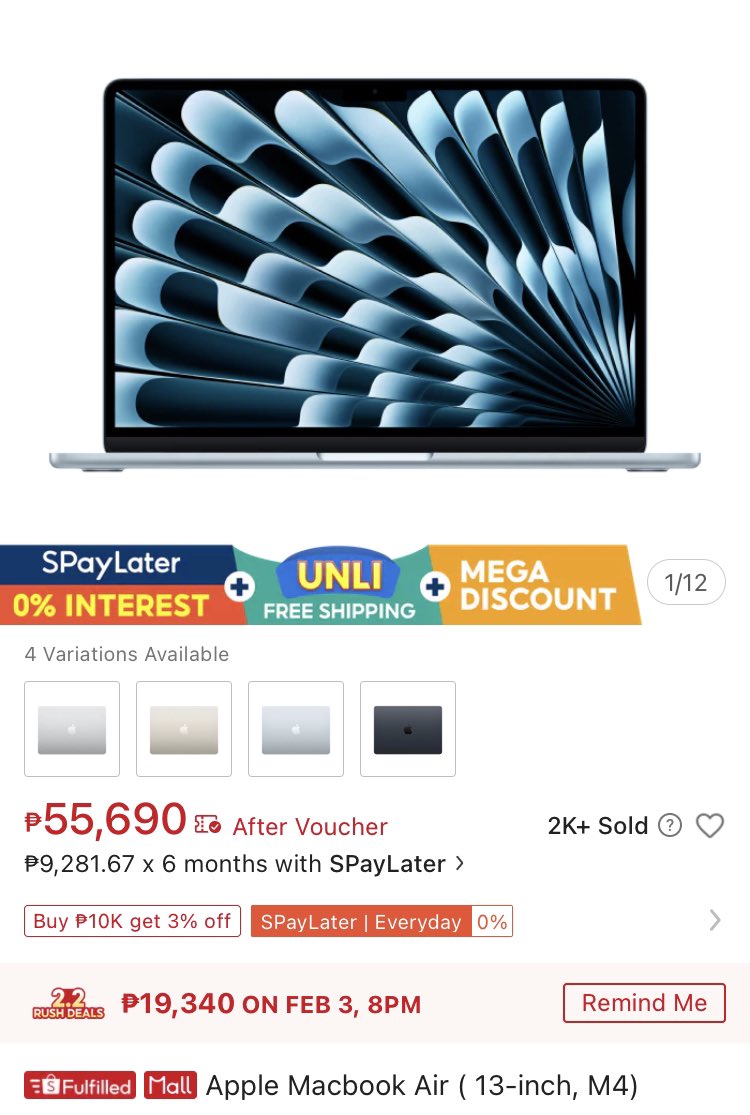 wattniceee's tweet photo. Apple Macbook Air (13-inch, M4)

19,340 lang mamayang 8pm!!!

https://t.co/phIweB1b81 https://t.co/L0uuWygd9S