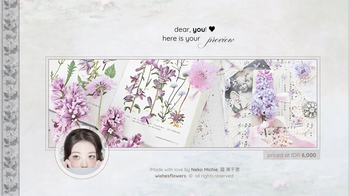 wishesflowers's tweet image. a repost would be very appreciated! 🍒

#zonauang #zonajajan |  morning, my dearest flowers. I have (8) ready stock layout from Wonyoung Jang latest updates. priced at IDR 6,000 and already available in JPG + PNG for avatars. knock and ring my bell if you are interested! ♡ 🌺