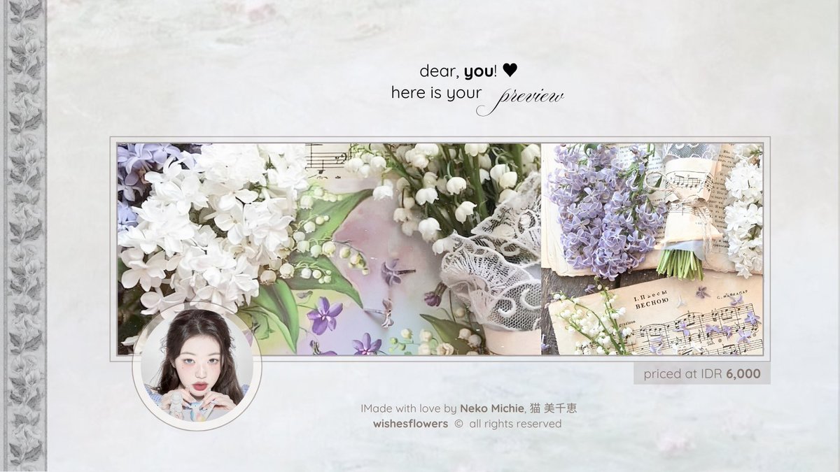 wishesflowers's tweet image. a repost would be very appreciated! 🍒

#zonauang #zonajajan |  morning, my dearest flowers. I have (8) ready stock layout from Wonyoung Jang latest updates. priced at IDR 6,000 and already available in JPG + PNG for avatars. knock and ring my bell if you are interested! ♡ 🌺