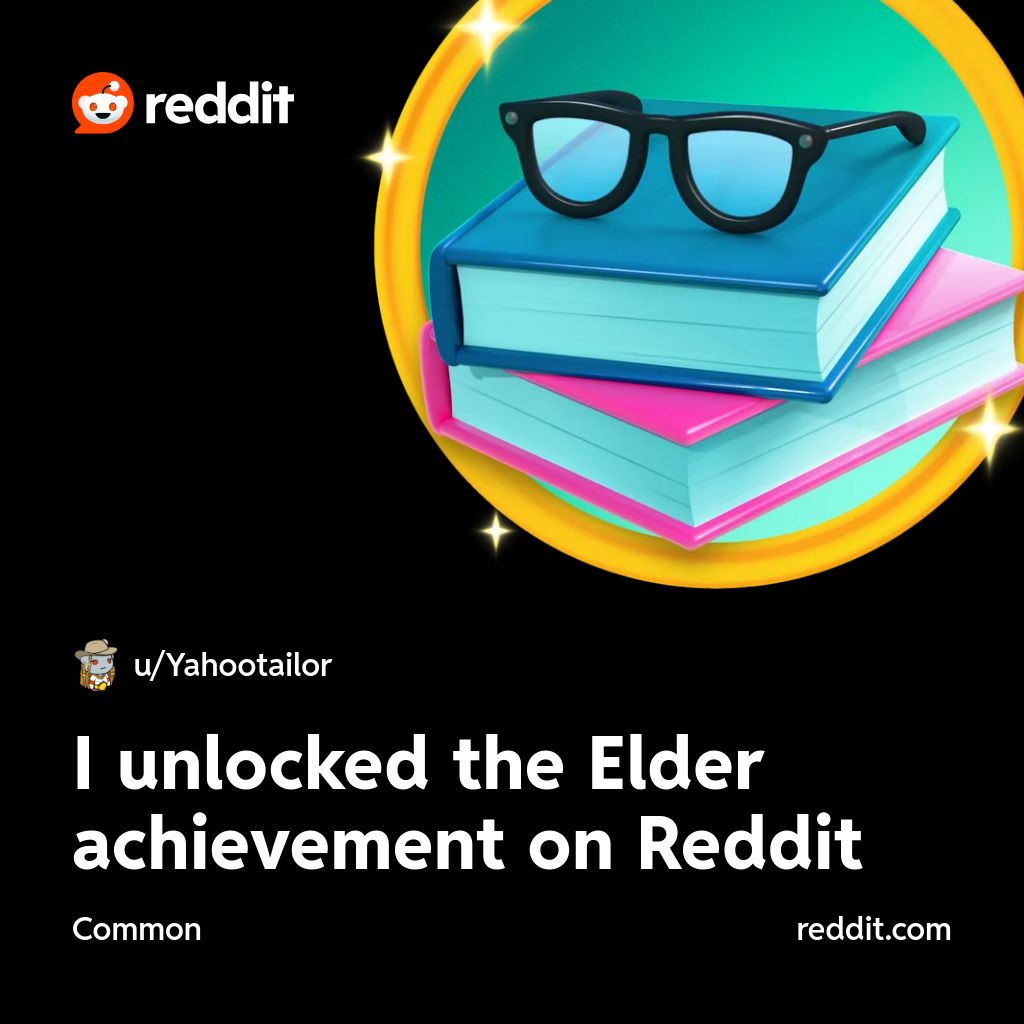 Mercyparker007's tweet photo. I unlocked the Elder achievement on Reddit https://t.co/OJ3z3FkU0Z