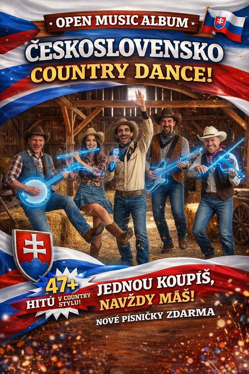 PcInPlzen's tweet photo. Neváhejte! Za cenu jednoho oběda získáte album, které roste navždy - ČeskoSlovensko v rytmech country-dance: https://t.co/xit9FKVlEs https://t.co/qc6auh1cwa