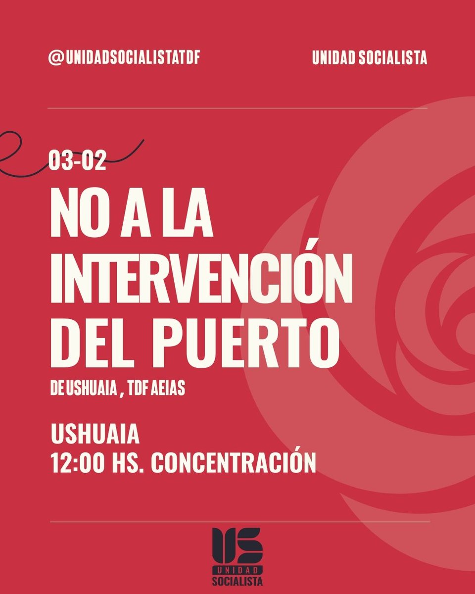 NO A LA INTERVENCIÓN DEL PUERTO DE USHUAIA
#Ushuaia #TierraDelFuego #Soberania #Federalismo #UnidadSocialista