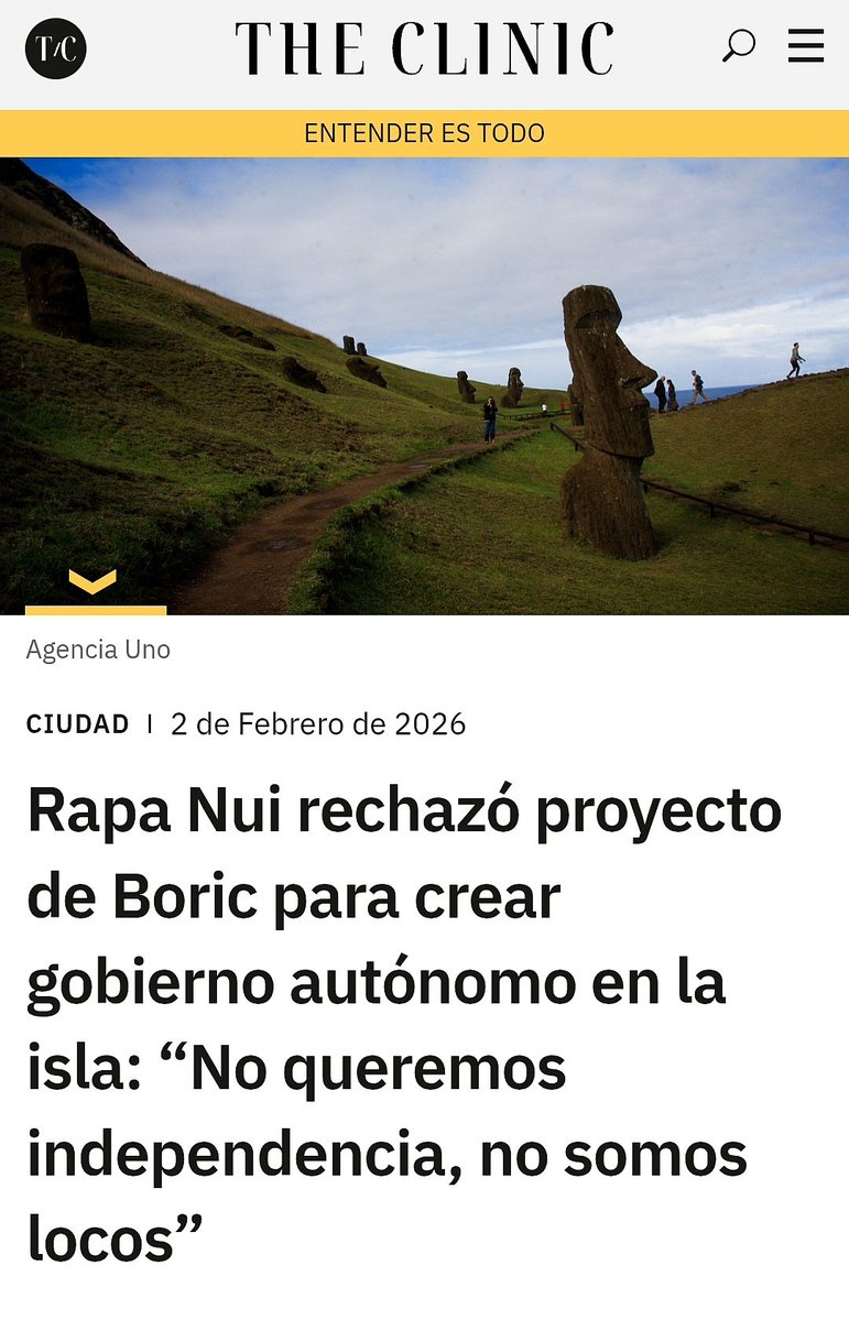 Los Rapanui le pegan su jugosa patá en la cuea a proyecto de Boric que buscaba darle autonomía a Isla de Pascua. #PrimerPlanoCHV
#Seguimos cayendo.. 😫😫